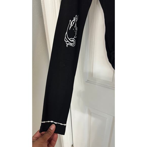 MANIERE DE VOIR Black Graffiti Bodysuit - Picture 9 of 9